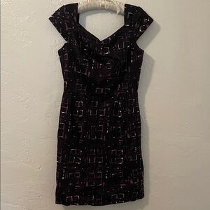 Milly Purple/Plum Patterned Sheath Dress, size 6